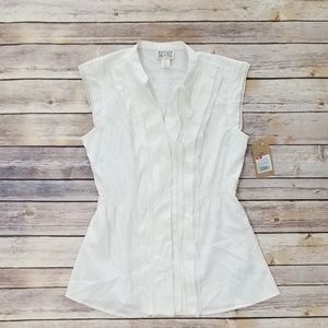 NWT Converse Button Up Sleeveless Blouse | XS